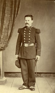 France Military Soldier Old CDV Photo Anonymous 1870