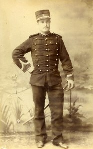 France Remiremont Military Soldier Cavalry? Old CDV Photo Luthringer 1900