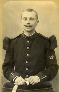 France Besancon Military Soldier Old CDV Photo Christ 1900
