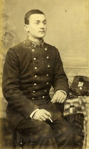 France Nancy Military Soldier Old CDV Photo Schaal 1900