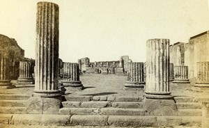 Italy Pompeii Ruins Basilica Old CDV Photo Sommer 1870