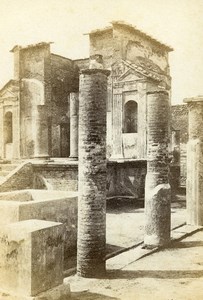 Italy Pompeii Ruins Temple Tempio di Iside Old CDV Photo Sommer 1870