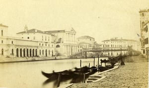 Italy Venice Venezia Grand Canal Grande Gondola Old CDV Photo Carlo Ponti 1870