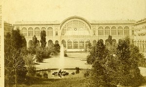 Italy Torino Turin Railway Station Garden Old CDV Photo Brogi 1870