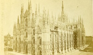 Italy Milan Cathedral Duomo di Milano Old CDV Photo Brogi 1870