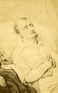 France Napoleon on his deathbed old CDV Photo Neurdein 1880