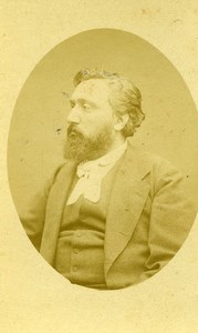 France Leon Gambetta Portrait Old CDV Photo Carjat 1870