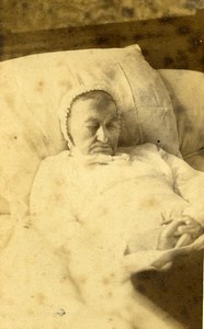 France Tourcoing Woman Post Mortem Portrait Old CDV Photo Dubus 1880