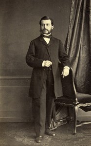 Belgium Brussels Man Costume Second Empire Fashion Old CDV Photo Ghemar 1860