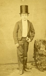 Brussels Armand Mamet Child Top Hat 2nd Empire Fashion CDV Photo Dechamps 1860