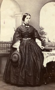 France Elegant Woman Second Empire Fashion Old CDV Photo 1860