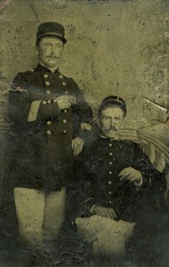 France Ferrotype Tintype Custom Officer? Portrait Old Photo 1890