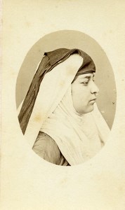 Algeria Alger? Woman Traditional Costume Fashion Old CDV Photo 1870