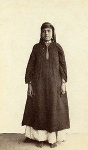 Algeria Alger? Young Woman Costume Fashion Old CDV Photo 1870