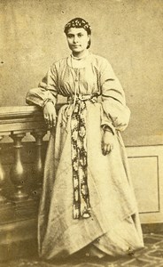 Egypt Cairo ? Woman Costume Fashion Old CDV Photo 1870