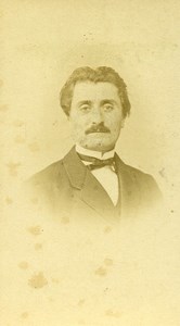 France Paris Man Moustache Old CDV Photo Nadar 1870