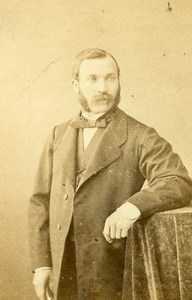 France Paris Man Costume Fashion Moustache Sideburns Old CDV Photo Nadar 1870