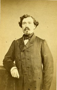 France Paris Man Costume Fashion Goatee Old CDV Photo Nadar 1870