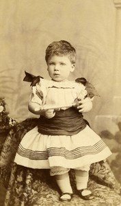 Royaume Uni Londres Jeu d'Enfants Trompette Trompe Ancienne CDV Photo Taylor 1880