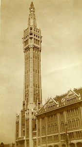 France Lille City Hall Belfry Beffroi Old Photo Capin 1934