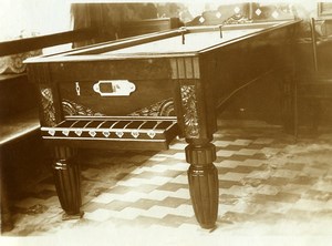 France Lille Billiards Pool Table Estaminet Café André Old Photo Capin 1933