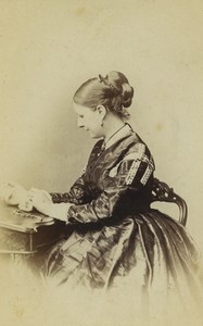 United Kingdom Wolverhampton Woman Fashion Old CDV Photo Williams 1870