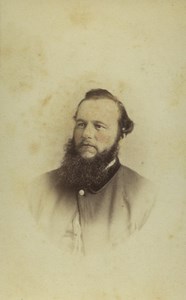 United Kingdom Aldeburgh Man Portrait Beard Fashion Old CDV Photo Clarke 1870