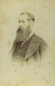 United Kingdom Bristol Man Portrait Fashion Beard Old CDV Photo Holborn 1870