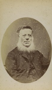 United Kingdom Nottingham Man Portrait Fashion Beard Old CDV Photo Seward 1870