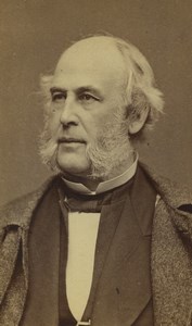 USA Boston Rev. Edwin Webb Sideburns Old CDV Photo Warren 1870
