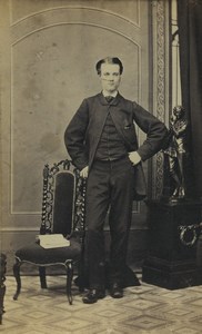 United Kingdom Nottingham Man Portrait Fashion Old CDV Photo Shaw & Sons 1870