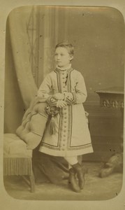 France Lille Child Boy? Portrait Fashion Old CDV Photo Carette 1870