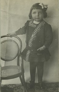 France Lille? Young Girl Portrait Fashion Old CDV Photo 1900