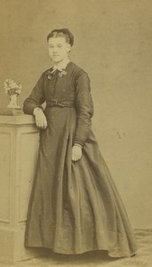 France Vincennes Woman Portrait Fashion Old CDV Photo Delaporte 1870