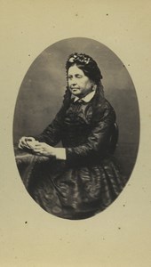 Northern France Woman Portrait Fashion Headdress Old CDV Photo 1860's