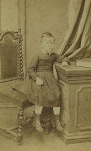 France Lille Child Portrait Fashion Old CDV Photo Calphas 1870