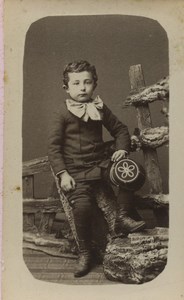 France Millau Young Boy Portrait Fashion Old CDV Photo Gourdon 1890