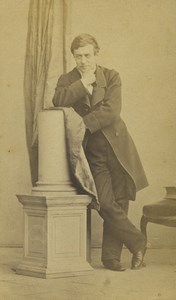 France Nord? Standing Man Portrait Fashion Old CDV Photo 1870