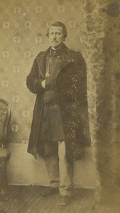 France Lille Man Portrait Retired Captain Henri Zévort Old Photo 1870