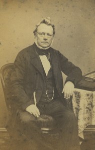 France Saint Omer Man Portrait Neckbeard Old CDV Photo Belle 1860