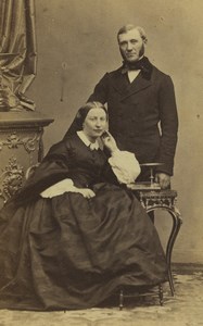 France Paris Couple Portrait Fashion Old CDV Photo Disderi 1860