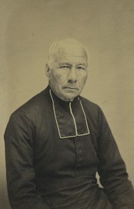 France Saint Omer Religion Priest Portrait Old CDV Photo Belle 1860's