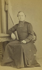 France Le Mans Religion Priest Portrait Old CDV Photo Ferre 1870