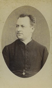 France Toulouse Religion Priest Portrait Old CDV Photo Cousin 1880's