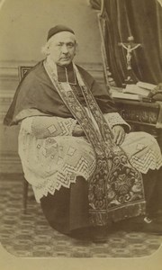 France Chaumont Religion Priest Bishop? Portrait Old CDV Photo Jacob 1870's