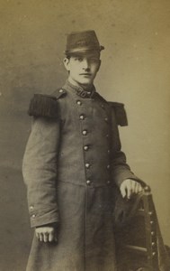 France Vincennes? Army Soldier Uniform Old CDV Photo 1870