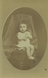 France Millau Baby Child Portrait Old CDV Photo Julien 1890