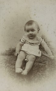 France Lille Baby Child Portrait Old CDV Photo Andre 1900