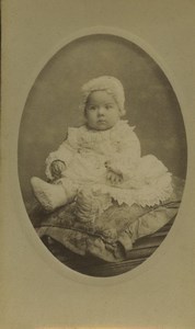 France Lille Baby Child Portrait Old CDV Photo 1890