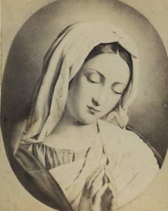 Germany Art Museum Salvi Sassoferrato Virgin Mary Old CDV Photo 1870